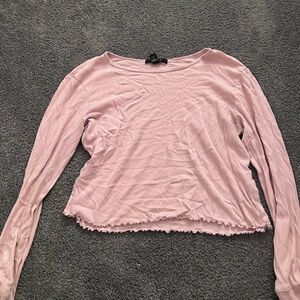Forever 21 Light Pink Long Sleeve Top
